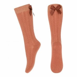 Annie Knee Socks in Copper Brown