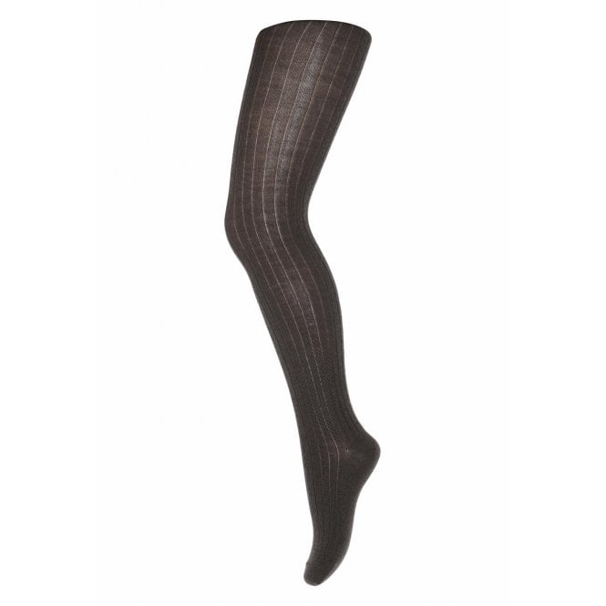 Mp Denmark Cotton Rib Tights in Dark Brown 