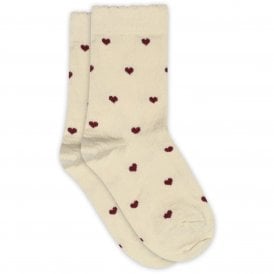 Sonia Socks In Ecru Beige